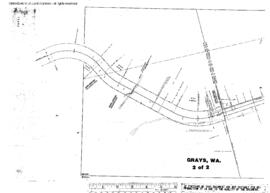 Plat Map of Great Northern Facilities at Grays, Washington, undated