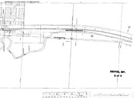 Plat Map of Great Northern Facilities at Devon, Montana, 1964