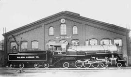 Polson Logging Company Steam Locomotive Number 90 at South Tacoma, Washington, circa 1948.