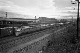 Amtrak diesel locomotives 9946 at Tacoma, Washington on January 1, 1972.
