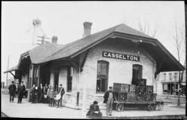Northern Pacific station at Casselton, North Dakota, circa 1910.