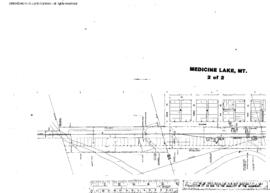 Plat Map of Great Northern Facilities at Medicine Lake, Montana, 1964