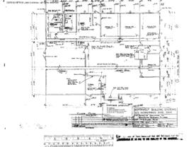 Northern Pacific Engineering Drawing, Yard and Freight Office at Yakima, Washington, 1983