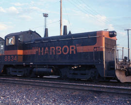 Indiana Harbor Belt Railroad diesel locomotive 8834 at Proviso, Illinois on July 26, 1986.