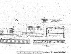 Northern Pacific Engineering Drawing, Freight House at Brainerd, Minnesota, 1902