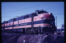 Great Northern Diesel Locomotive 502 at Saint Paul, Minnesota, 1963