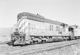 Burlington Northern diesel locomotive 6007 at Sandpoint, Idaho in 1974.