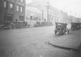 Seattle Municipal Railway track, Seattle, Washington, circa 1920