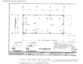 Burlington Northern Engineering Drawing, Bolt Setting Plan, 1984