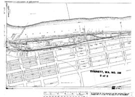 Plat Map of Great Northern, Northern Pacific Facilities at Everett, Washington, 1918