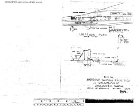 Spokane, Portland, and Seattle Railway Engineering Drawing, Sand Facilities at Vancouver, Washing...