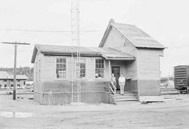 Burlington Northern station at Shelton, Washington, in 1975.