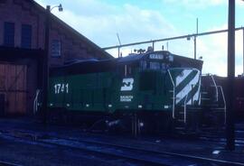 Burlington Northern 1741 at Spokane, Washington in 1978.