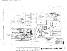 Northern Pacific Engineering Drawing, Yard Office/Service Building at Yakima, Washington, 1948