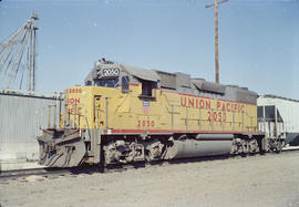 Union Pacific Railroad diesel locomotive number 2050 at Nampa, idaho in 1986.