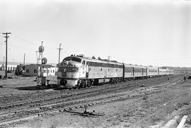 Amtrak diesel locomotive 9953 at Tacoma, Washington in 1971.