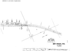 Plat Map of Northern Pacific Facilities at Dry Creek, Washington, 1936