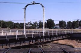 Burlington Northern turntable at Pasco, Washington, in 1984.