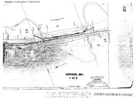 Plat Map of Great Northern Facilities at Ledger, Montana, 1930