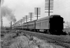 A Northern Pacific passenger train at Seattle, Washington, circa 1935.