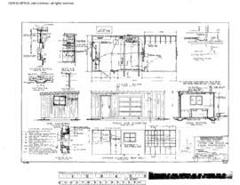 Northern Pacific Engineering Drawing, Motor Car House at Columbus, Montana, 1963