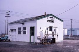 Burlington Northern station at Warden, Washington, in 1987.