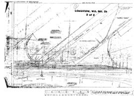 Plat Map of Longview, Portland and Northern Railway Facilities at Longview, Washington, 1927