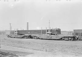 Northern Pacific Railroad Flat Cars, Number 205303 at Tacoma, Washington in October, 1970.