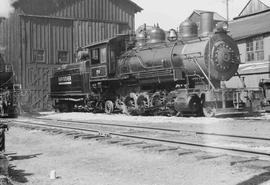 Rayonier Incorporated Steam Locomotive Number 70 at Hoquiam, Washington in March, 1962.