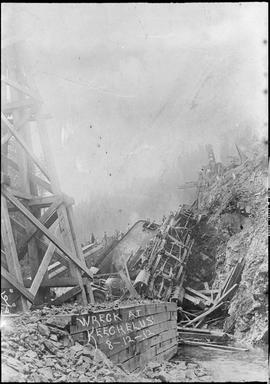 A Chicago, Milwaukee, St. Paul & Pacific Railroad Company accident at Keechelus, Washington i...