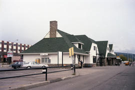 Canadian National Railway Company station at Jasper, Alberta on September 14, 1986.