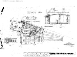 Northern Pacific Engineering Drawing, Roundhouse and Machine Shop at Lewiston, Idaho, 1914