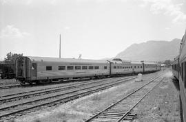 Chicago, Burlington and Quincy Railroad  passenger car at Pueblo, Colorado, circa 1965.