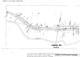 Plat Map of Northern Pacific Facilities at Lamar, Washington, 1941