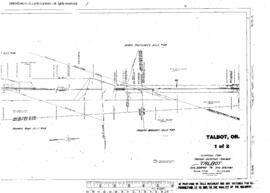 Plat Map of Oregon Electric Railroad Facilities at Talbot, Oregon, 1914