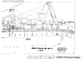 Plat Map of Great Northern Facilities at Great Falls, Montana, 1967