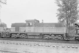 Burlington Northern diesel locomotive 4011 at Tacoma, Washington in 1971.