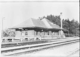 Northern Pacific station at Castle Rock, Washington, circa 1927.