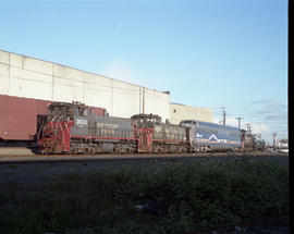 Holland America Westours passenger car 513 at East Portland, Oregon on April 29, 1990.
