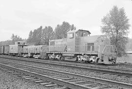 Columbia & Cowlitz Diesel Locomotive Number 701 Near Rocky Point, Washington in November, 1975.