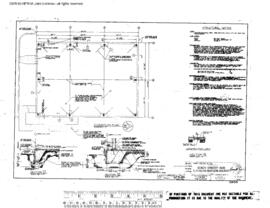 Northern Pacific Engineering Drawing, Yard Office at Stacy Street Hub, Seattle, Washington, 1985