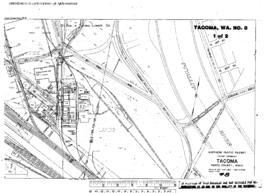 Plat Map of Northern Pacific Facilities at Tacoma, Washington, undated