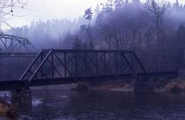 Burlington Northern Green River Bridge near Auburn, Washington, in 1973.  Washington State Route ...