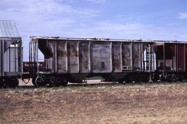 Northern Pacific hopper car number 75219 at Amarillo, Texas, in 1980.