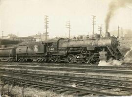 Great Northern Railway steam locomotive 3213 at Interbay, Washington in 1935.