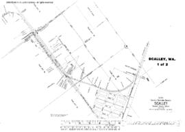 Plat Map of Northern Pacific Facilities at Scalley, Washington, 1953