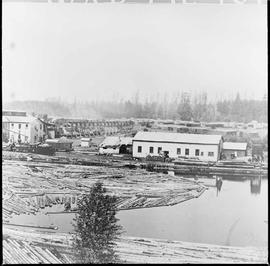 Lumber mill in McKenna, Washington, circa 1910.