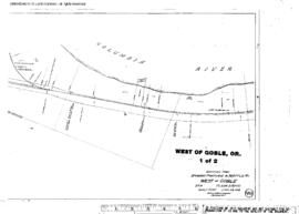 Plat Map of Spokane, Portland, and Seattle Railway Facilities at West Of Goble, Oregon, 1918