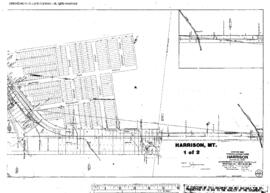 Plat Map of Northern Pacific Facilities at Harrison, Montana, 1914