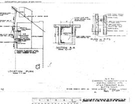 Northern Pacific Engineering Drawing, Northern Pacific Transport Garage at Butte, Montana, 1965